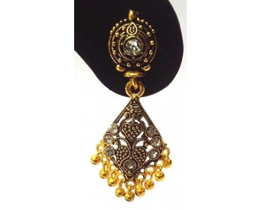 Golden Oxidized Earrings Jhumka Jhumki Ethnic Imitation Jewelry Drop Dangle EA90